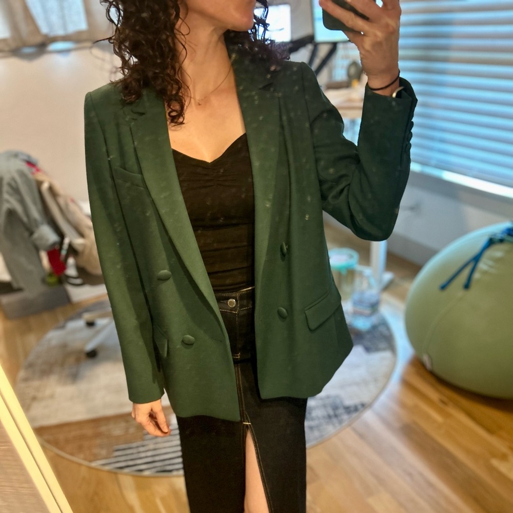 Sezane Forest Green Women's Blazer